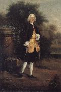 Arthur Devis Unknown man in a landscape garden china oil painting artist